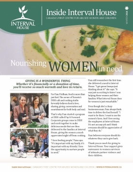 Interval House Newsletter 2018 cover