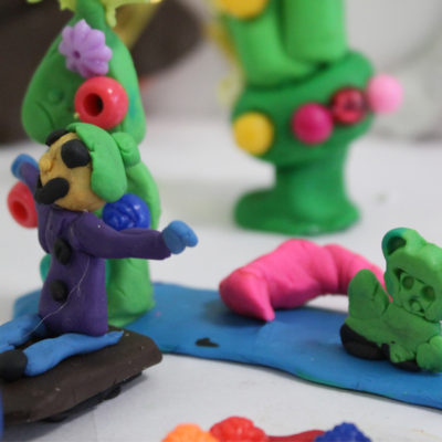 small clay sculptures